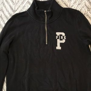 victoria secret pink half zip hoodie